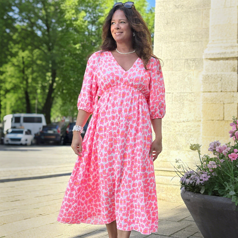 🏖️Summer Cool Deal: 50% OFF!!🎀Women's V-Neck Printed Dress