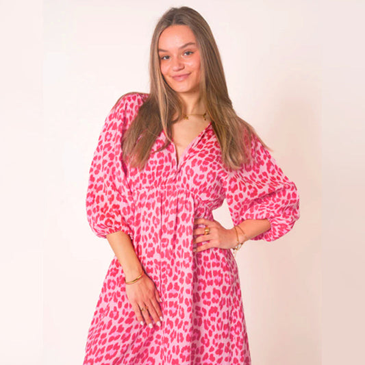 🏖️Summer Cool Deal: 50% OFF!!🎀Women's V-Neck Printed Dress